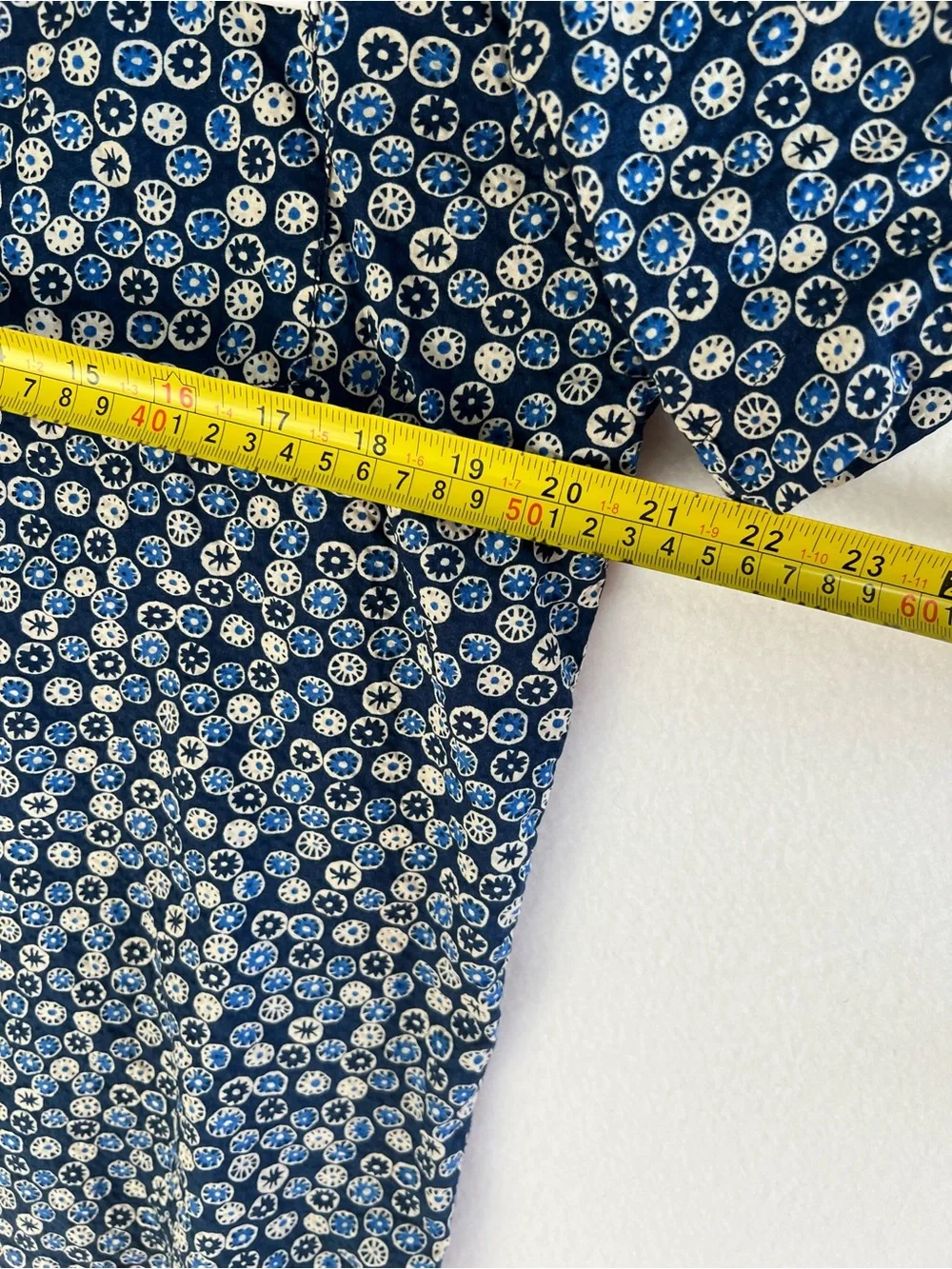 J Crew Womens M Cotton Pajama Shirt Blue Floral Print Camp Collar Piped